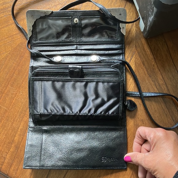 Brighton Leather Black Crossbody Bag Purse Crocodile Embossed Western Cowgirl Cl - Picture 17 of 17